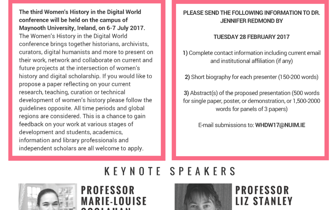 Call for Papers: Women’s History in the Digital World